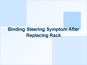 Binding Steering Symptoms After Rack Replacement